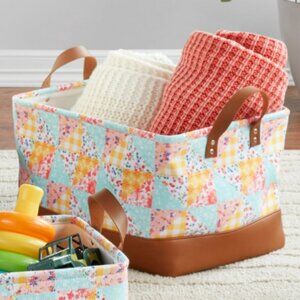 The PIONEER WOMAN Patchwork Medley Basket With Handles